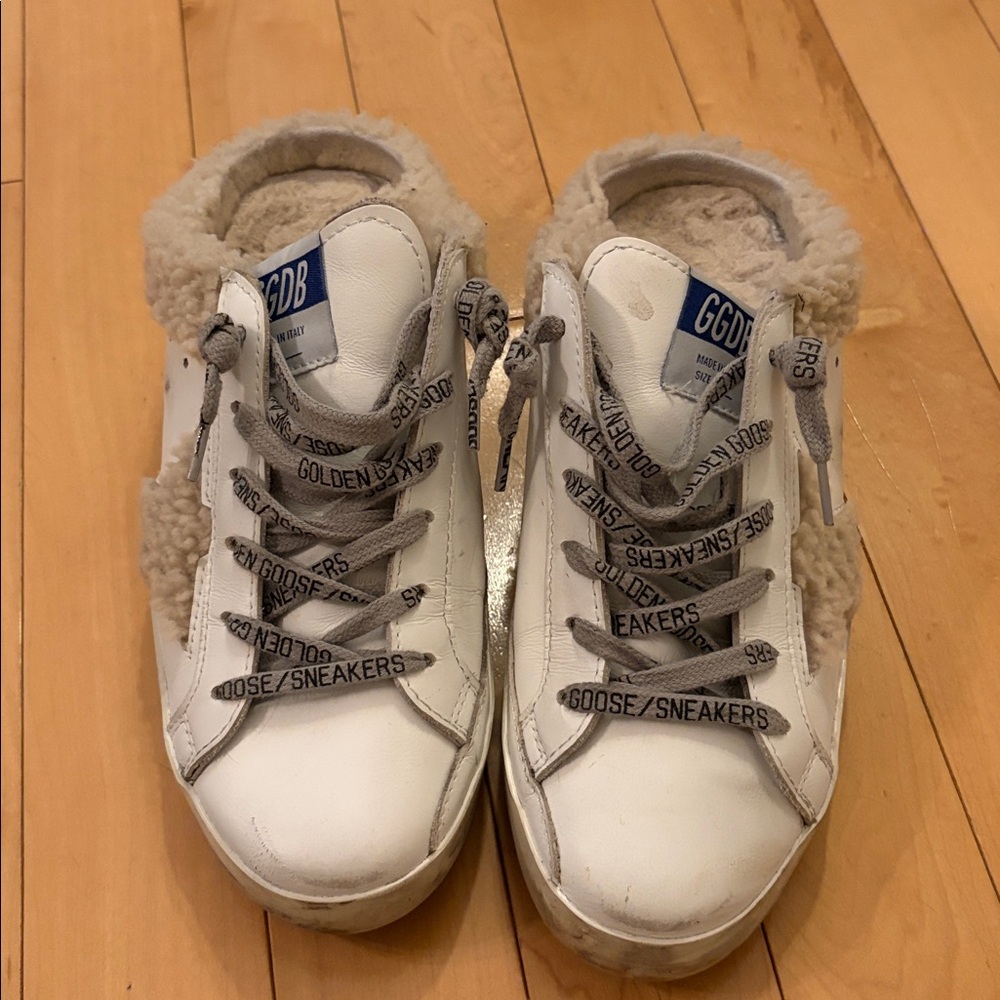 Golden Goose Superstar Sabot Shearling Sneakers / Mules, size 8 / 38 EU - Picture 3 of 16